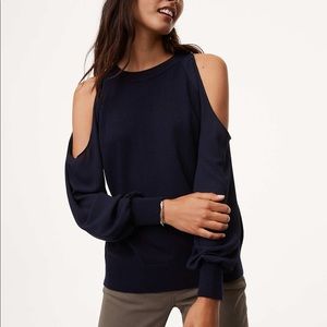 COLD SHOULDER SWEATER